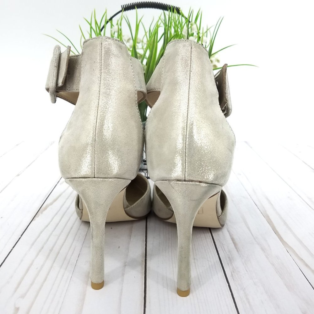 🔥SOLD🔥 Pelle Moda Kenley Shimmer Suede Ankle Strap Pump - Picture 6 of 8